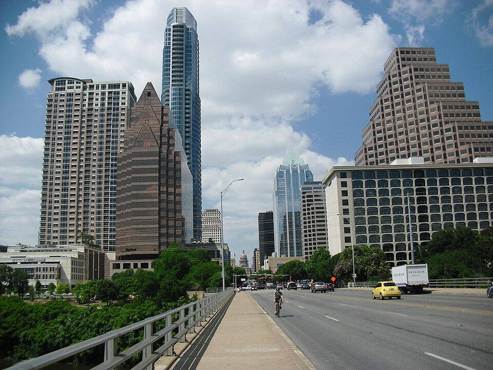 Biking in Congress Avenue