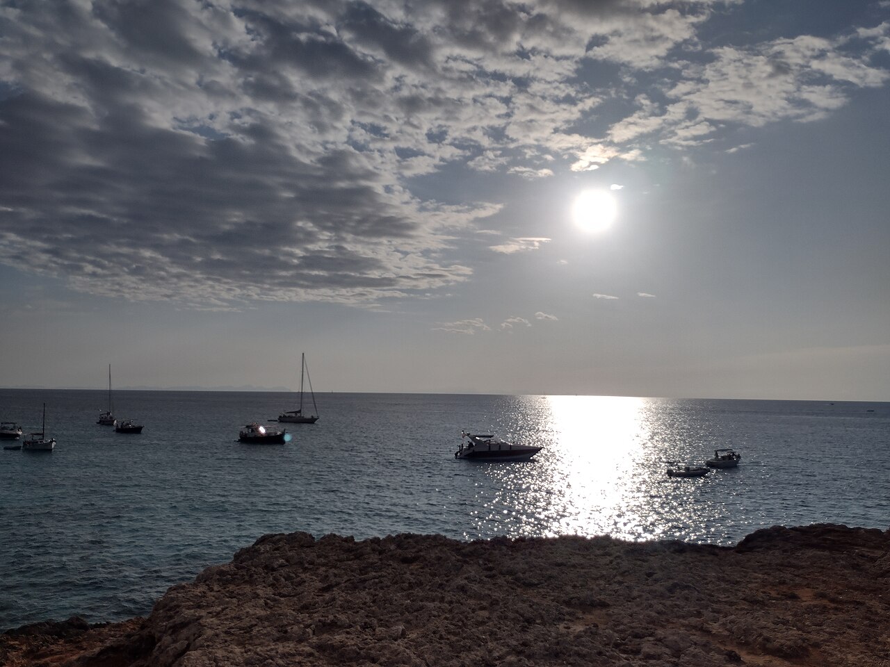 Boats at sunset